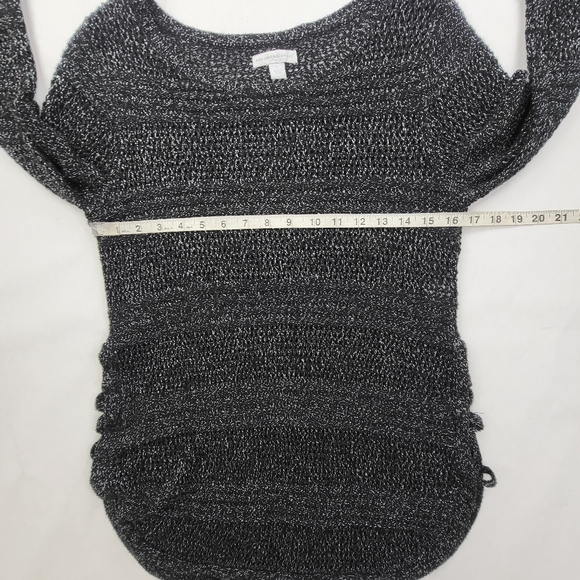 New york & Company Womens Black Silver Long Sleeve Pullover Sweater Size Small - Picture 7 of 9